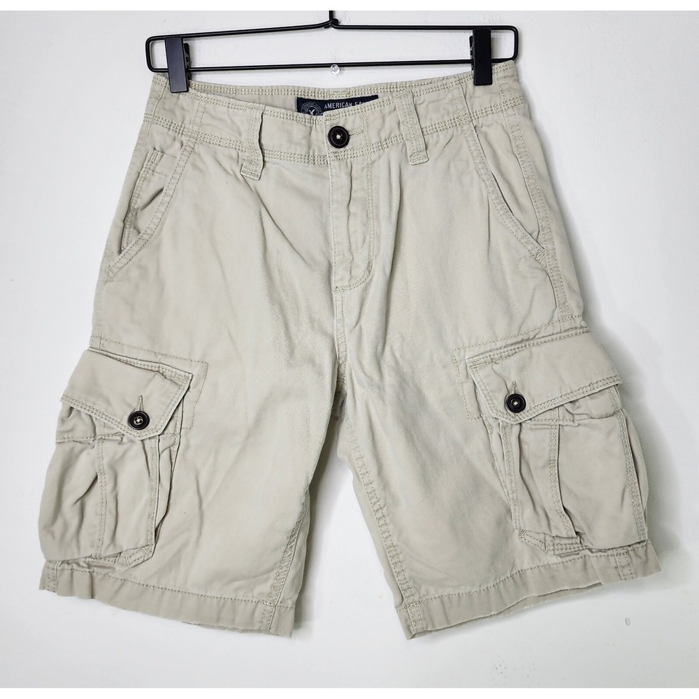 American Eagle Cargo Shorts Mens Sz 26 Classic Beige Outdoor Active Casual